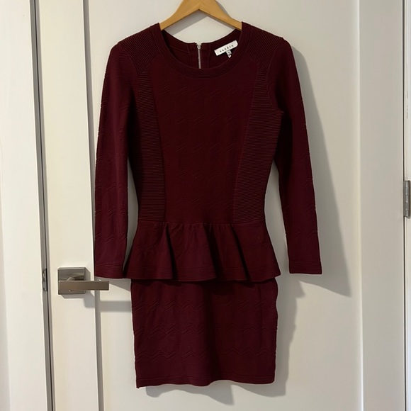 Sandra Burgundy Dress 2 US8 - Picture 1 of 6